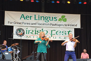 Donnell Leahy, Natalie MacMaster and Family at Milwaukee Irish Fest - August 17, 2018