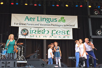 Donnell Leahy, Natalie MacMaster and Family at Milwaukee Irish Fest - August 17, 2018