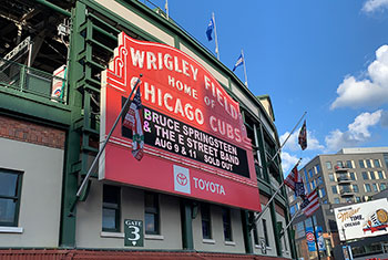 Marquee in front of Wrigley Field