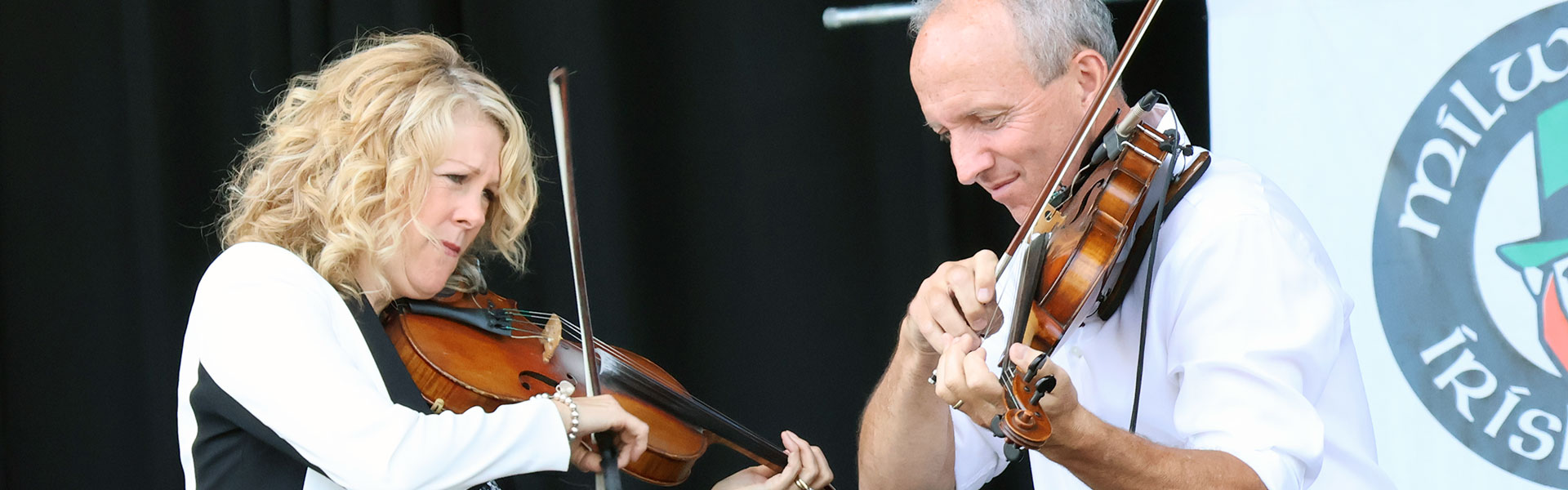 Donnell Leahy and Natalie MacMaster at Milwaukee Irish Fest