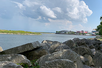 shoreline of fest grounds during Irish Fest 2024