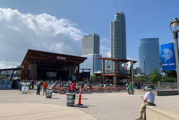 Distant view of stage