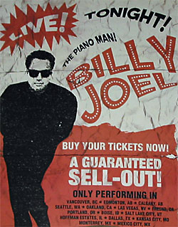 Billy Joel Concert Poster