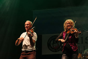 Donnell Leahy, Natalie MacMaster and Family at Milwaukee Irish Fest - August 17, 2024