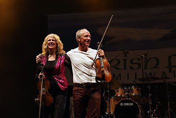 Donnell Leahy, Natalie MacMaster and Family at Milwaukee Irish Fest - August 17, 2024