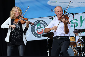 Donnell Leahy, Natalie MacMaster and Family at Milwaukee Irish Fest - August 18, 2024