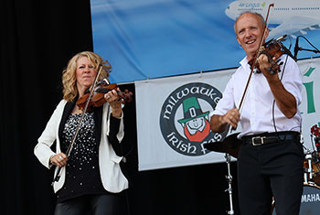 Donnell Leahy, Natalie MacMaster and Family at Milwaukee Irish Fest - August 18, 2024