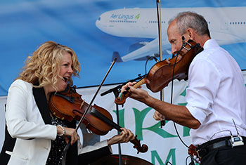 Donnell Leahy, Natalie MacMaster and Family at Milwaukee Irish Fest - August 18, 2024