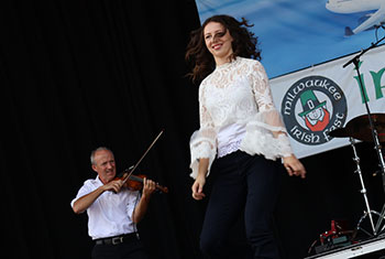 Donnell Leahy, Natalie MacMaster and Family at Milwaukee Irish Fest - August 18, 2024