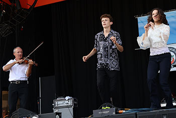 Donnell Leahy, Natalie MacMaster and Family at Milwaukee Irish Fest - August 18, 2024