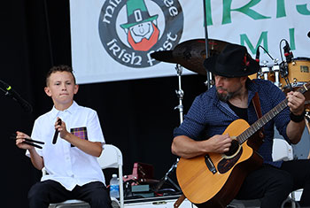 Donnell Leahy, Natalie MacMaster and Family at Milwaukee Irish Fest - August 18, 2024