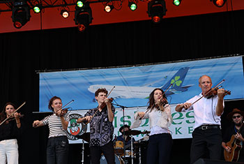 Donnell Leahy, Natalie MacMaster and Family at Milwaukee Irish Fest - August 18, 2024