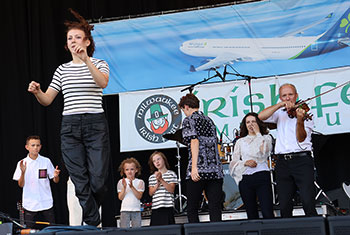 Donnell Leahy, Natalie MacMaster and Family at Milwaukee Irish Fest - August 18, 2024