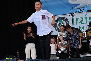 Donnell Leahy, Natalie MacMaster and Family at Milwaukee Irish Fest - August 18, 2024