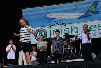 Donnell Leahy, Natalie MacMaster and Family at Milwaukee Irish Fest - August 18, 2024