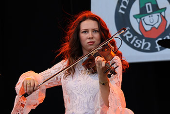 Donnell Leahy, Natalie MacMaster and Family at Milwaukee Irish Fest - August 18, 2024