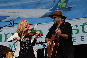 Donnell Leahy, Natalie MacMaster and Family at Milwaukee Irish Fest - August 18, 2024