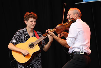 Donnell Leahy, Natalie MacMaster and Family at Milwaukee Irish Fest - August 18, 2024