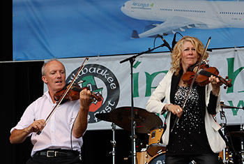 Donnell Leahy, Natalie MacMaster and Family at Milwaukee Irish Fest - August 18, 2024