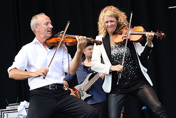 Donnell Leahy, Natalie MacMaster and Family at Milwaukee Irish Fest - August 18, 2024