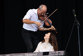 Donnell Leahy, Natalie MacMaster and Family at Milwaukee Irish Fest - August 18, 2024